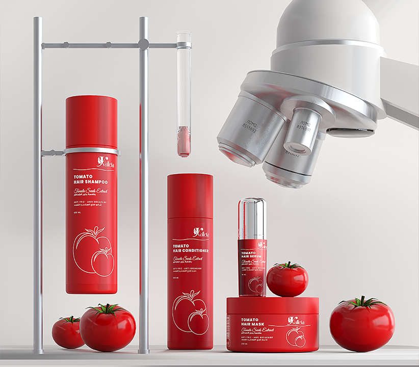 Tomato hair care set بكج الطماطم لعلاج خشونة وتقصف الشعر